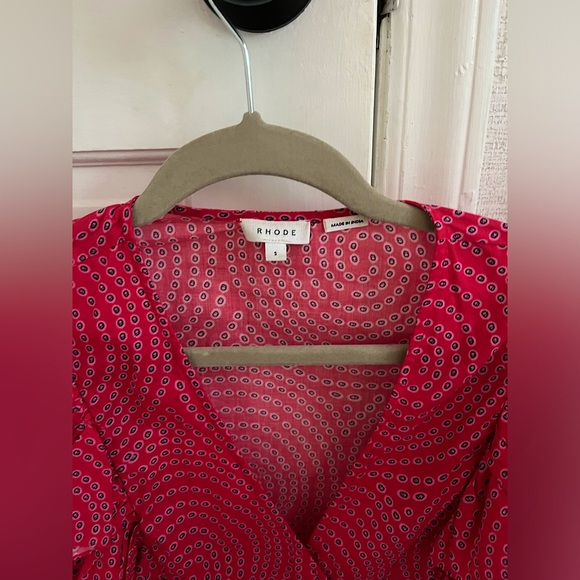 RHODE Blouse Elodie Printed Ruffle Crop Top - Picture 3 of 5